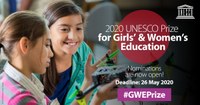 Call for nominations for the 2020 UNESCO Prize for Girls’ and Women’s Education